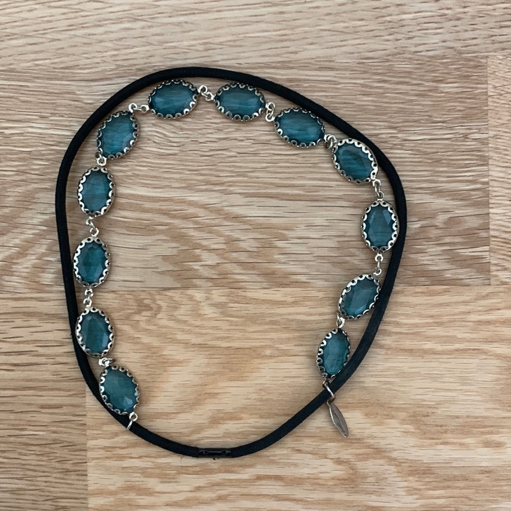 Tasha Headband with Green-Blue Stones